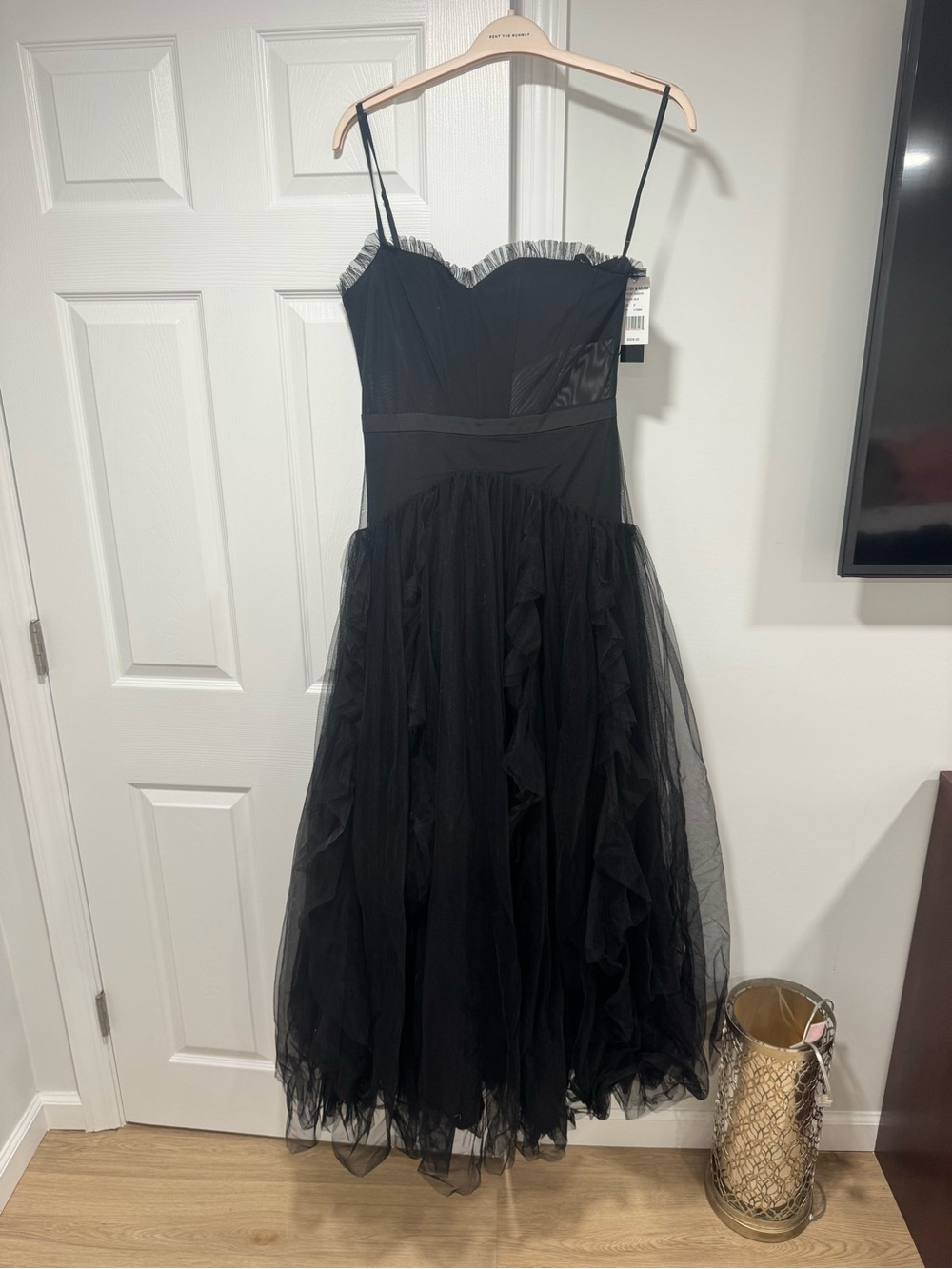 Betsy & Adam Black Evening Dress